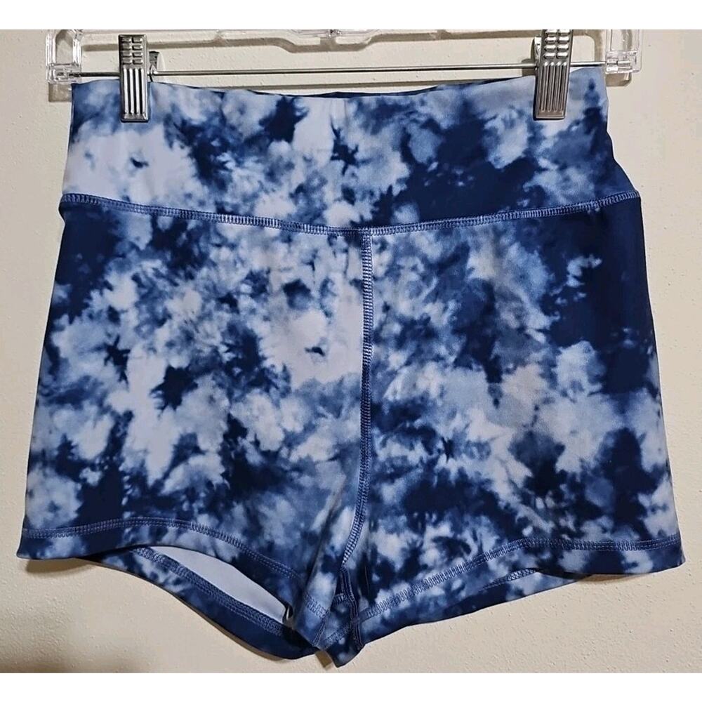 American Eagle The Everything Shortie Blue Tie Dye Shorts Stretch Sz M